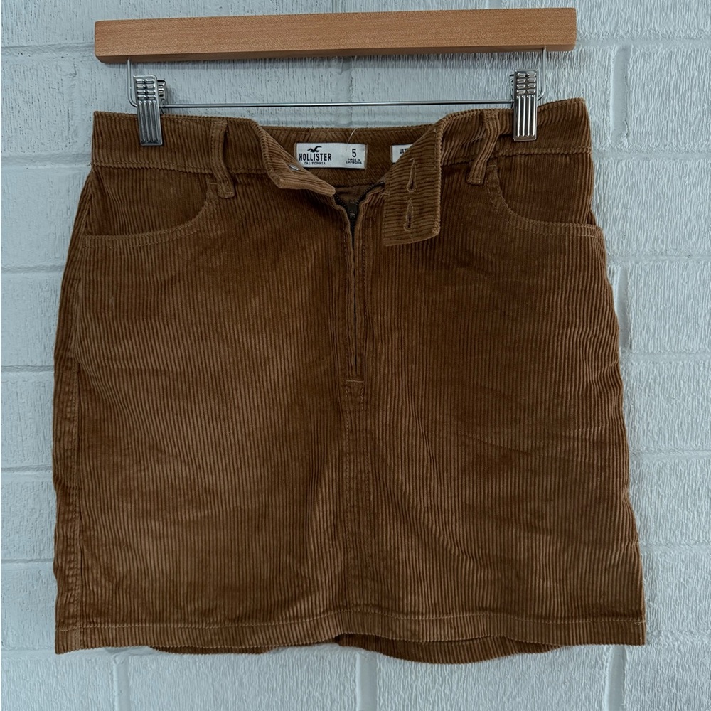 Hollister Women's Tan Corduroy Mini Skirt